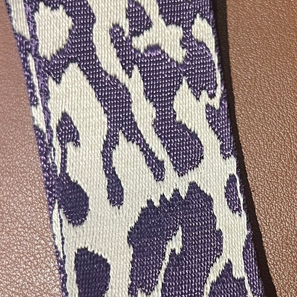 Pom Pom London Fabric Strap Plum Leopard - Picture 2 of 2